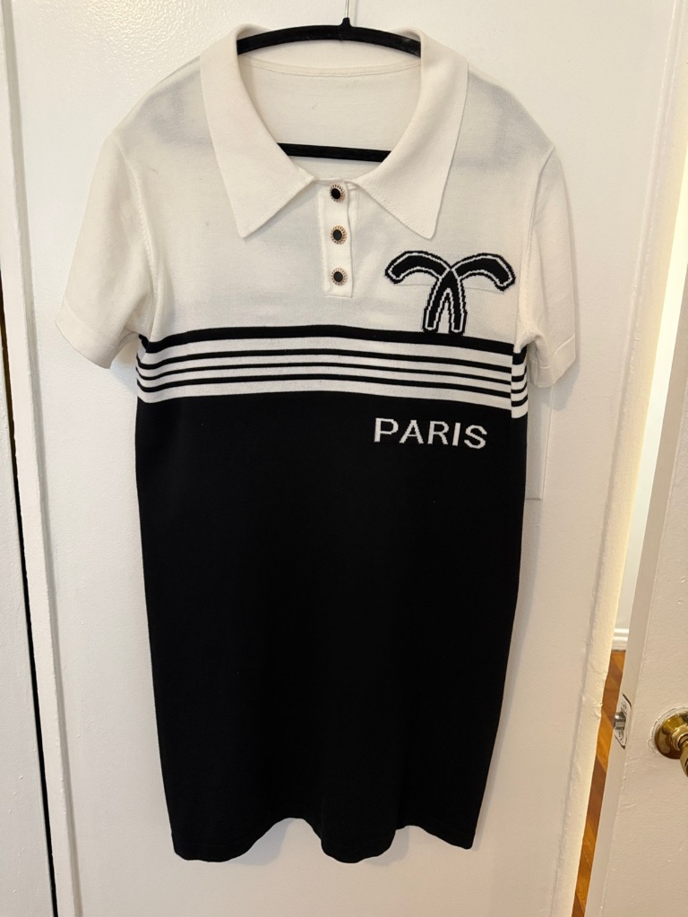 Black & White Paris Polo Dress